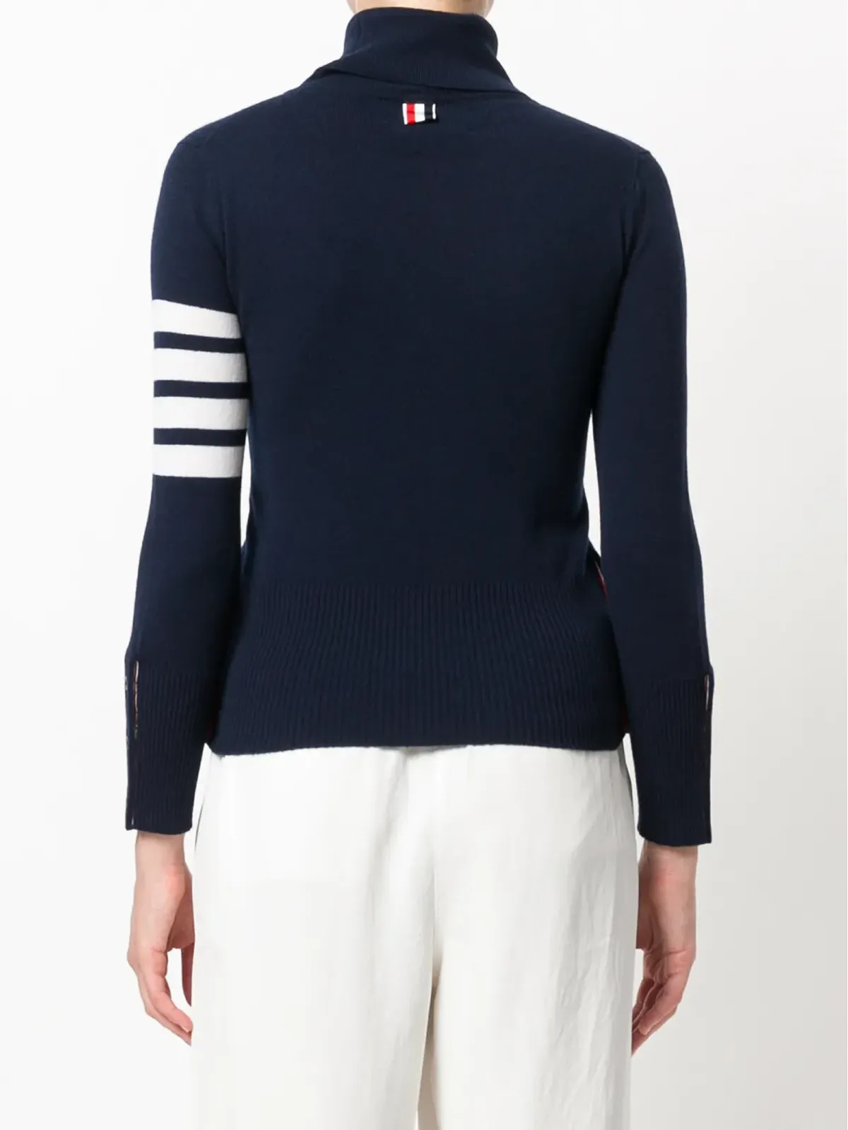 Thom Browne ストライプ タートルネックセーター - 画像4