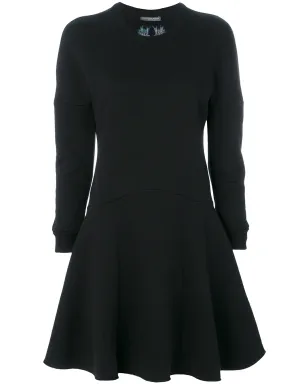 Alexander McQueen ドラゴンパッチ フレアドレス - ブラック - サムネイル1