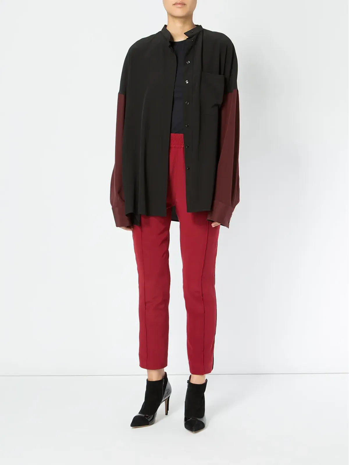 Haider Ackermann エラスティックウェスト クロップドパンツ - 画像2