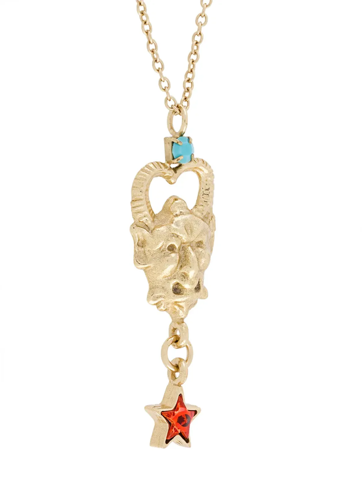 Iosselliani Puro Satyr レッドアゲート ダブルネックレス メタリック - 画像3