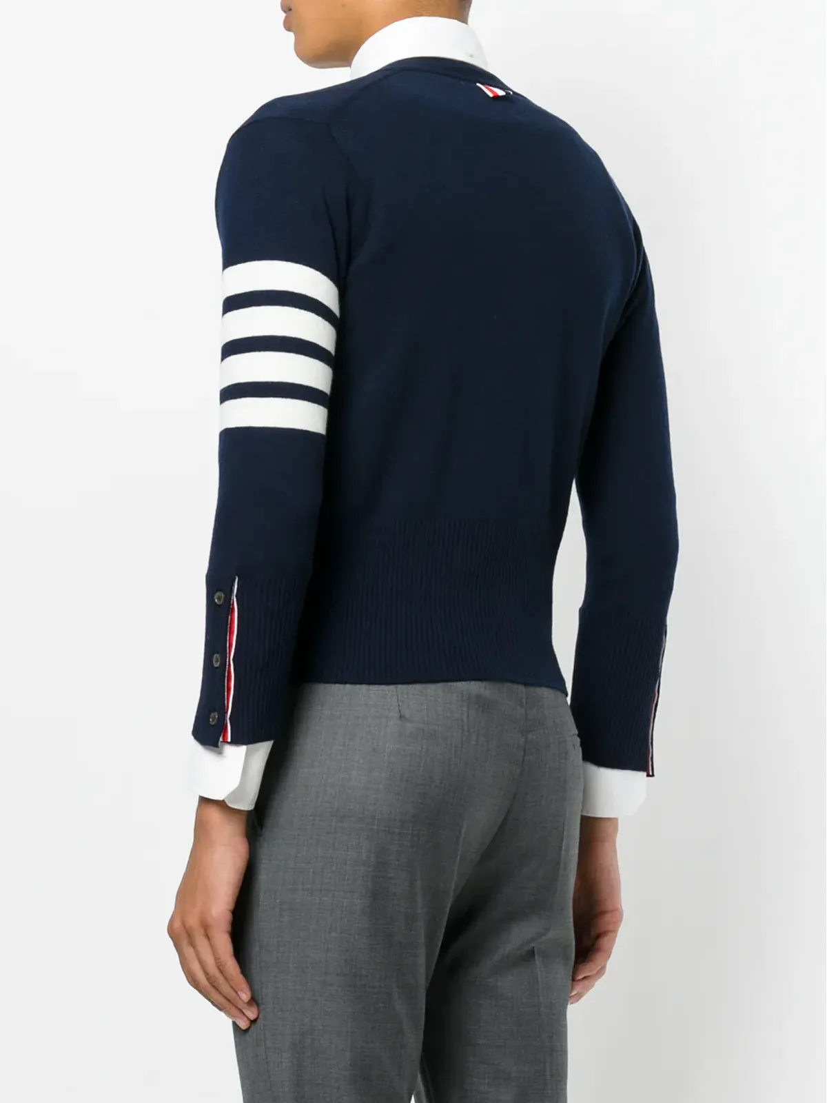 Thom Browne 4バー ショート カシミア カーディガン - 画像4