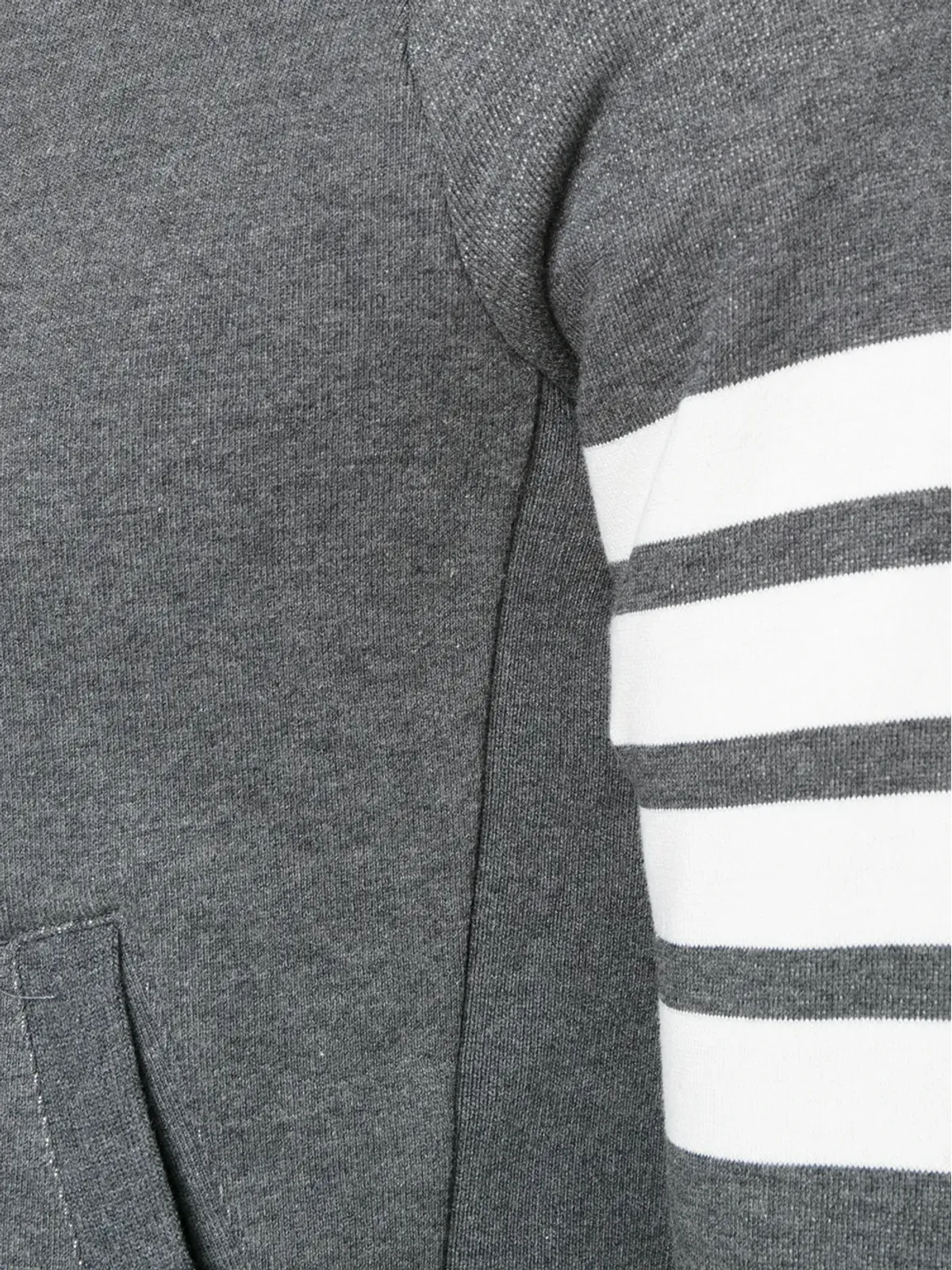 Thom Browne エンジニアード 4-Bar ジップアップフーディ グレー - 画像5