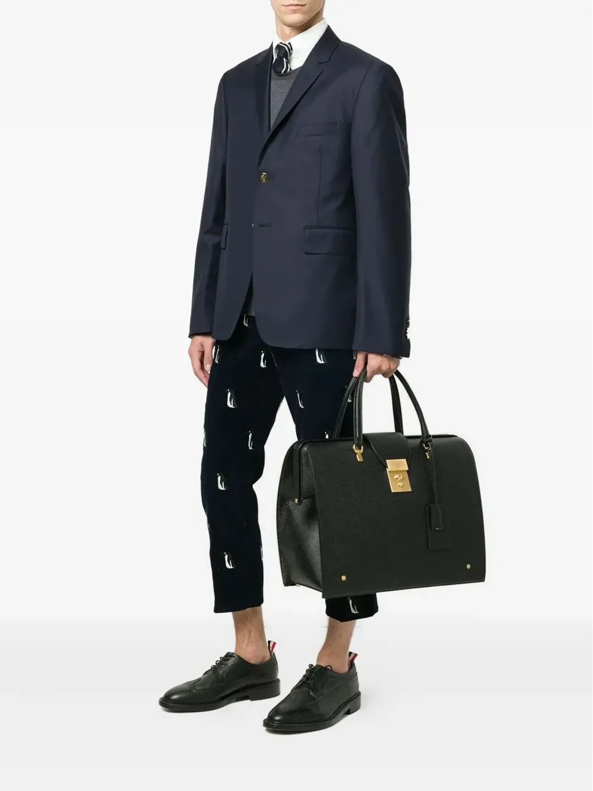 Thom Browne Mr. Thom シボレザー ホールドオール - 画像2