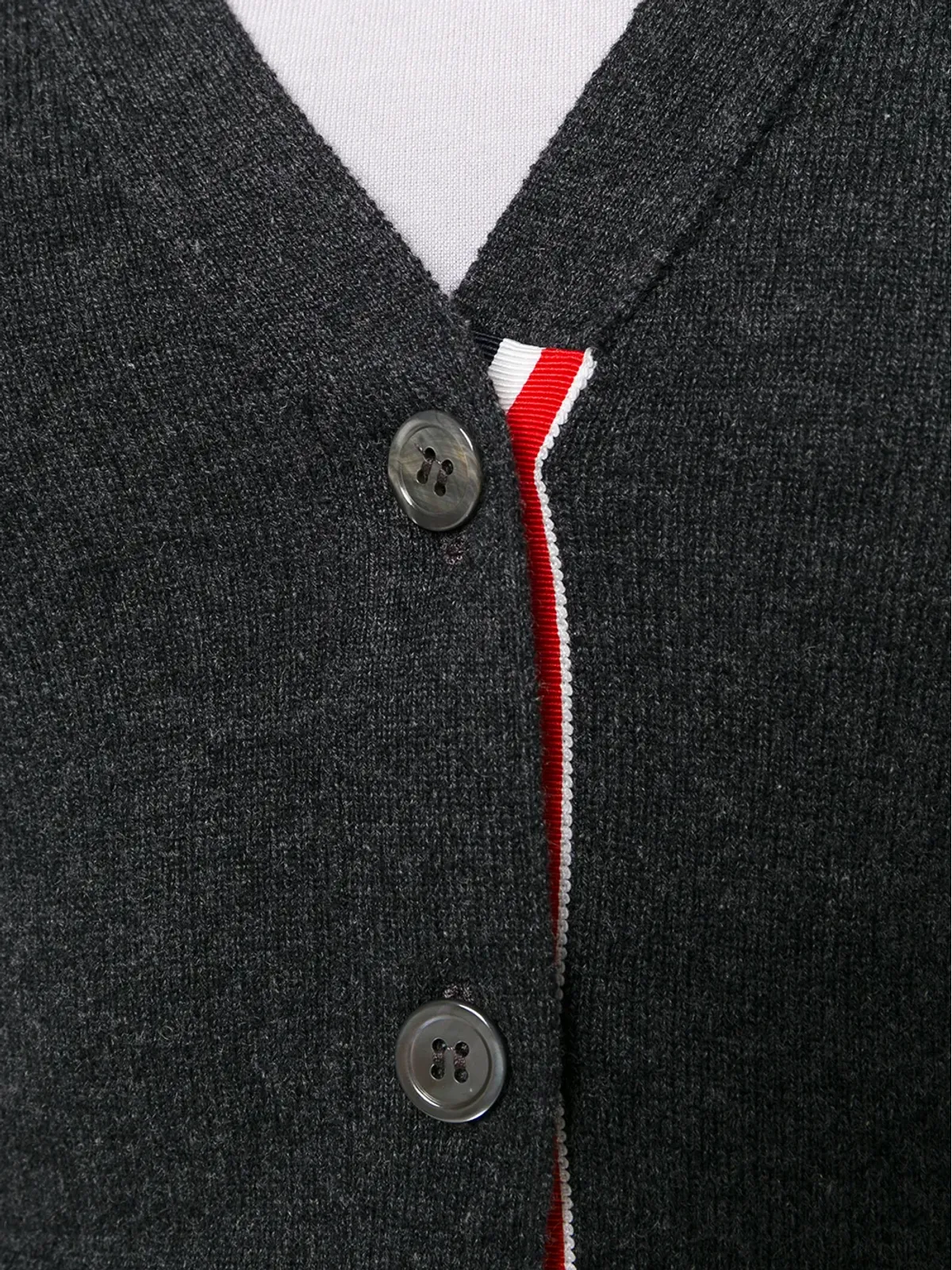 Thom Browne 4-Bar V-neck カシミア カーディガン - 画像5