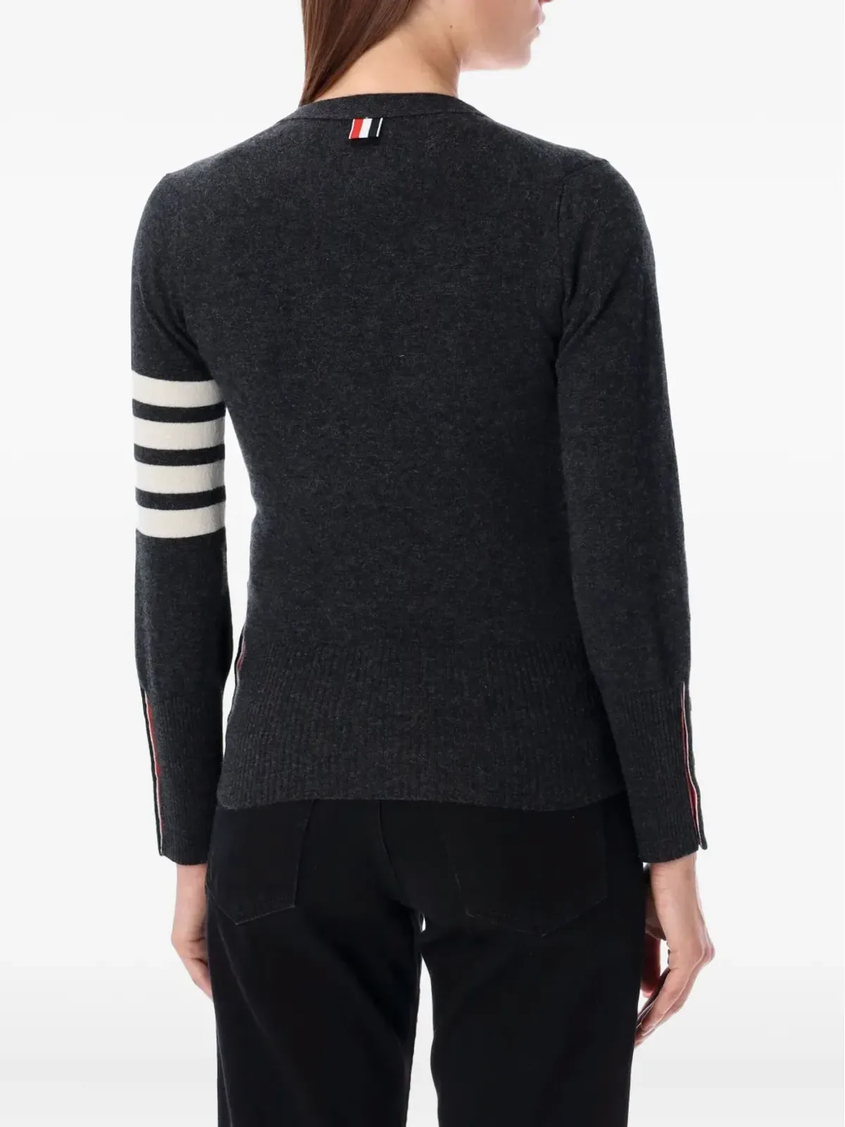 Thom Browne 4-Bar V-neck カシミア カーディガン - 画像2