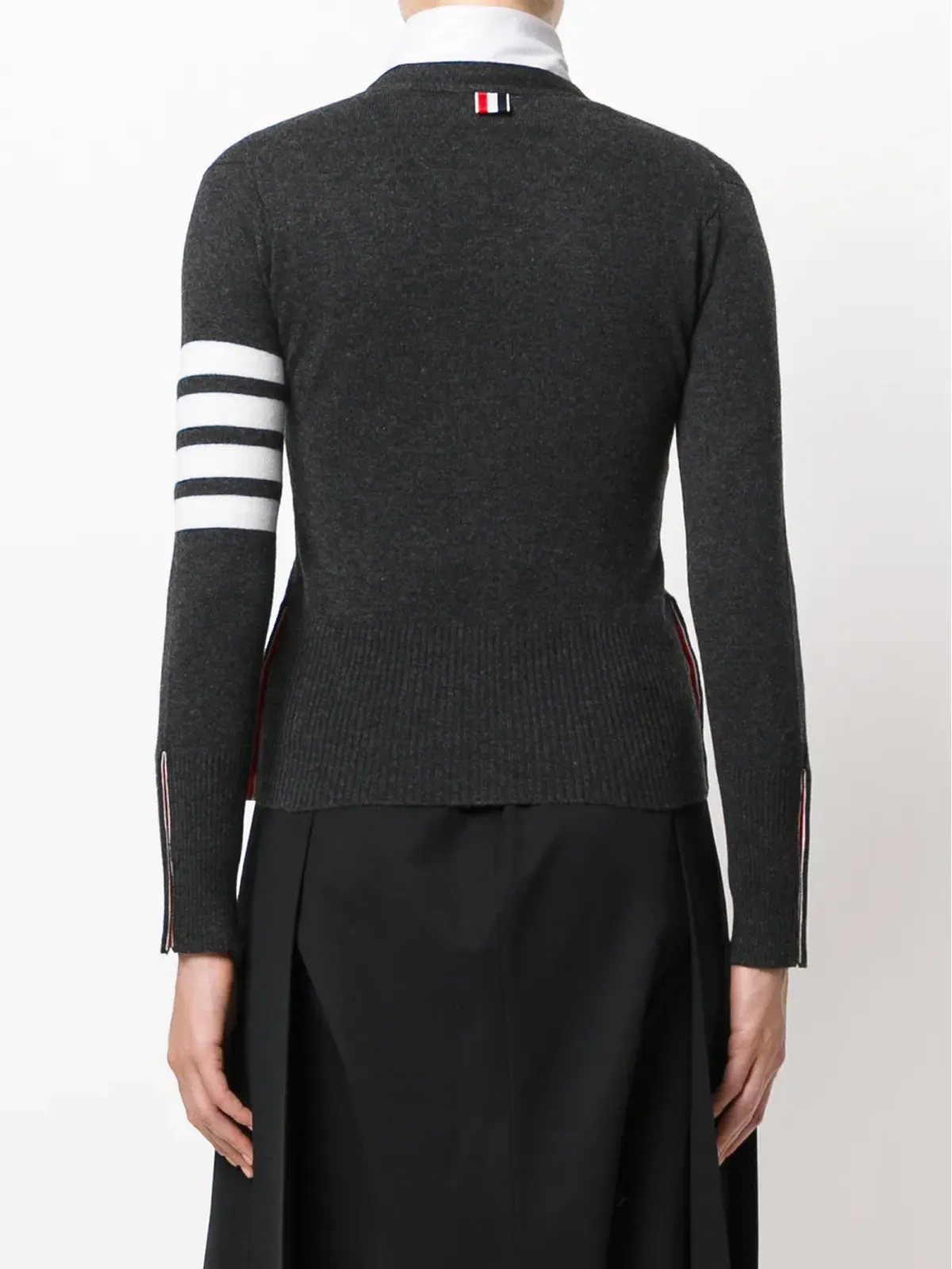 Thom Browne 4-Bar V-neck カシミア カーディガン - 画像4
