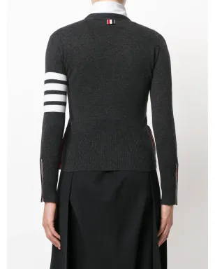 Thom Browne 4-Bar V-neck カシミア カーディガン - サムネイル4
