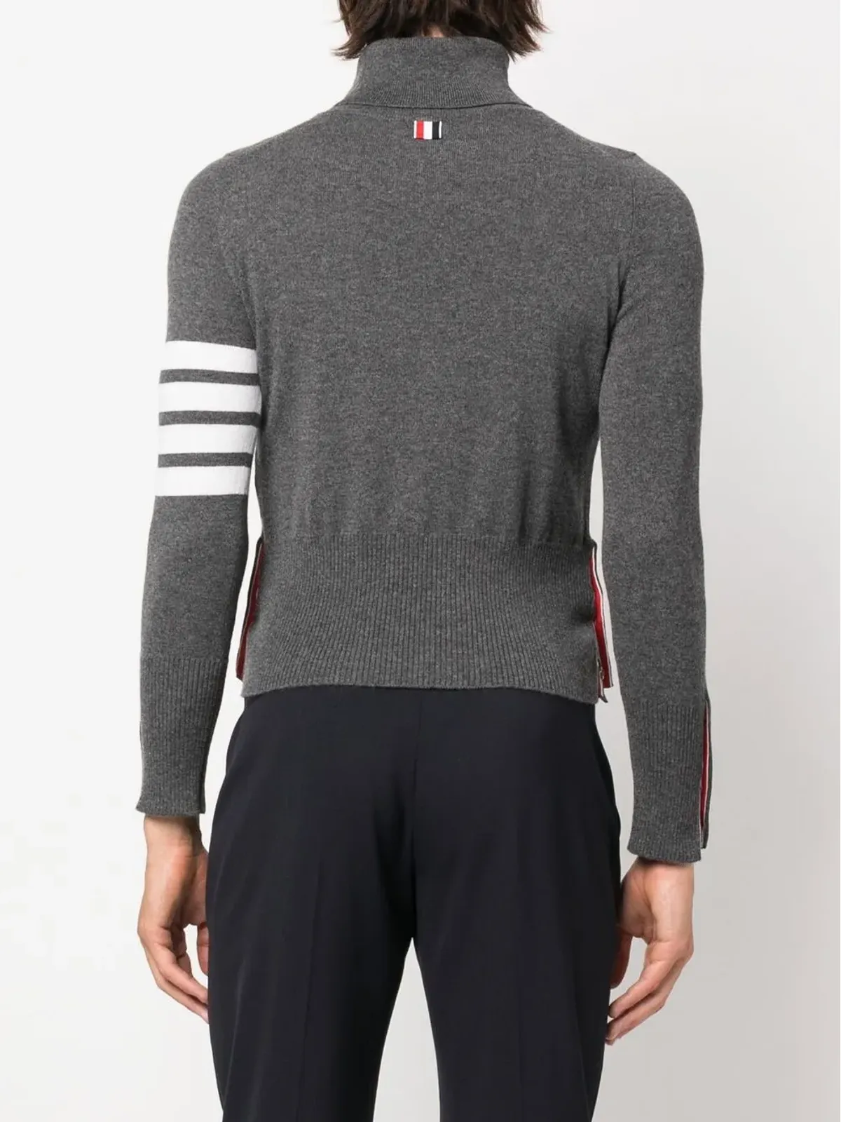 Thom Browne 4バー・ストライプ カシミヤ タートルネック - 画像4