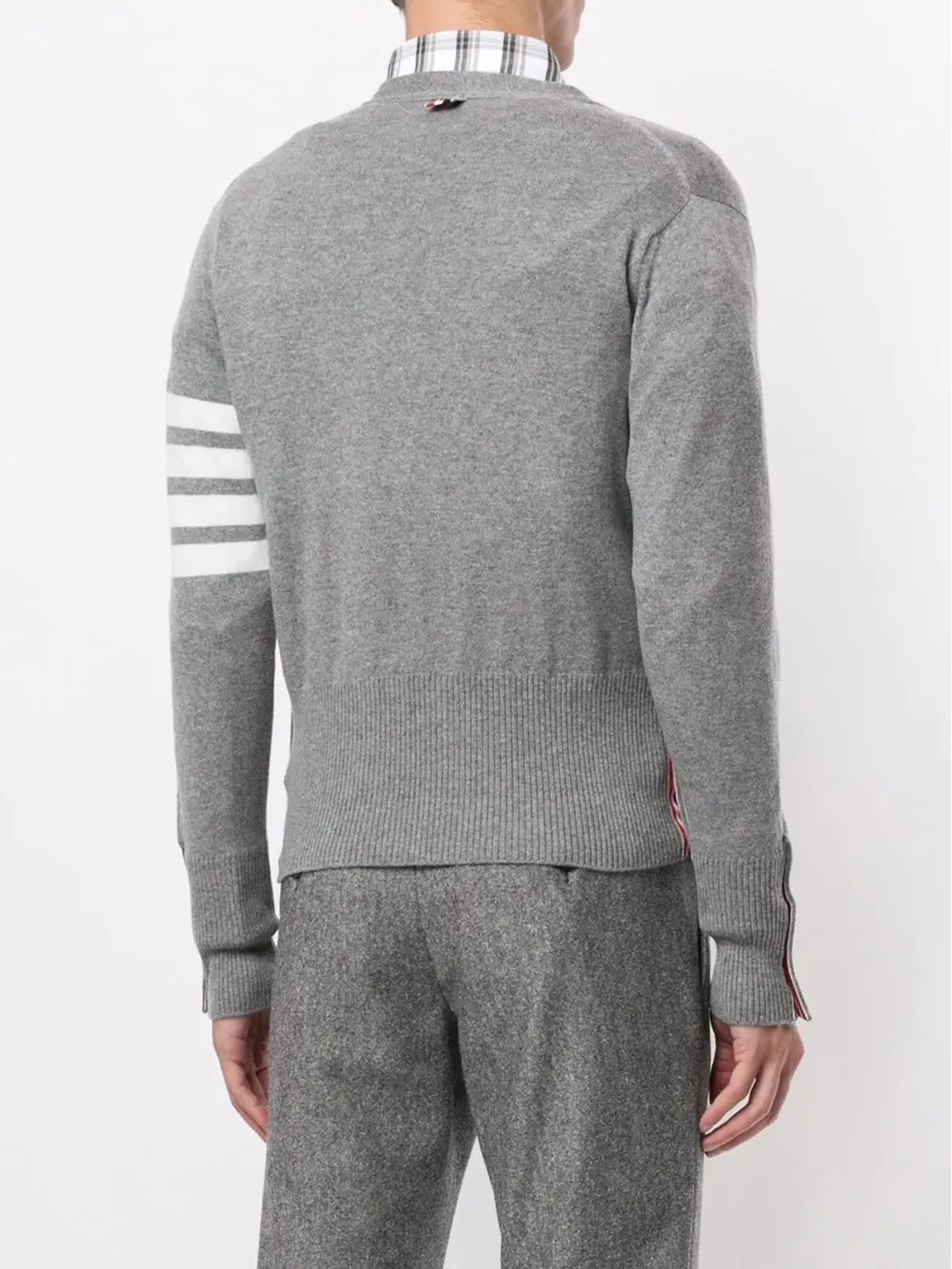 Thom Browne グレーのカシミヤカーディガン - 画像4