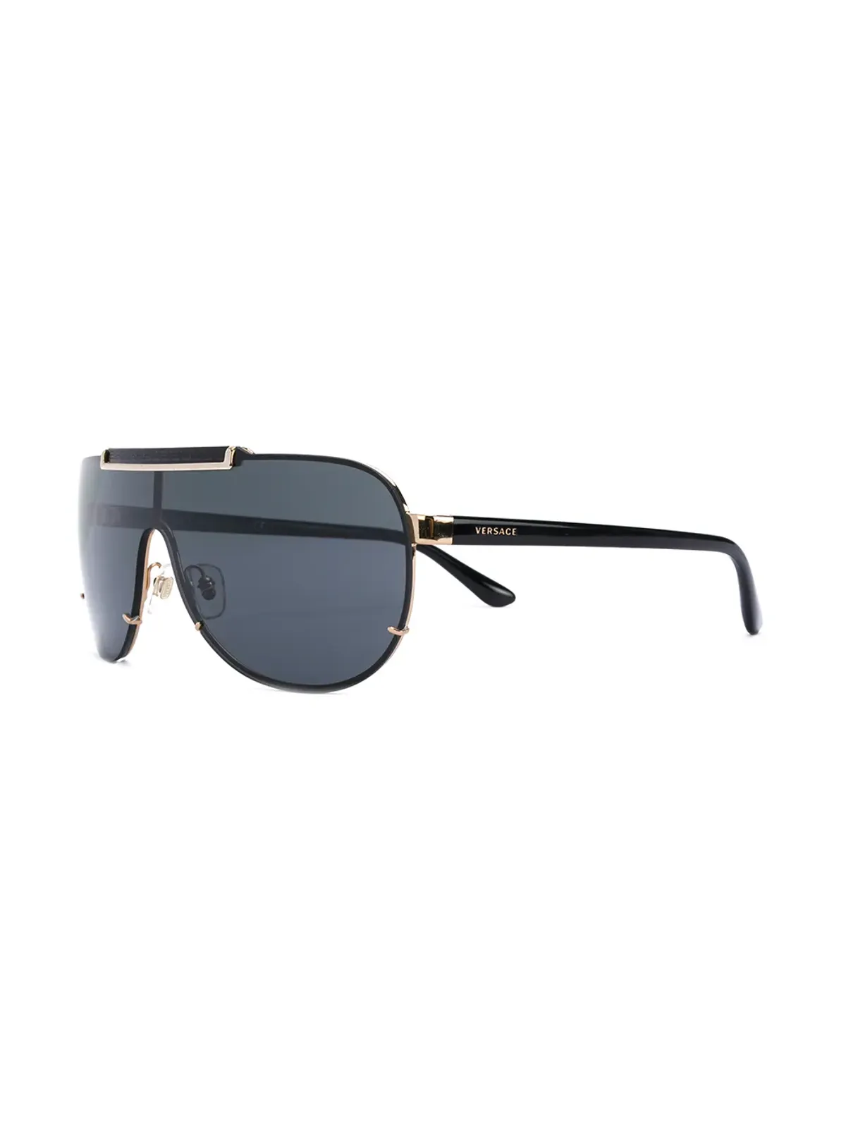 Versace Eyewear バイザー型アビエータサングラス - 画像2