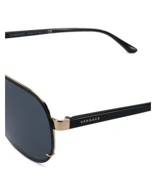 Versace Eyewear バイザー型アビエータサングラス - サムネイル3