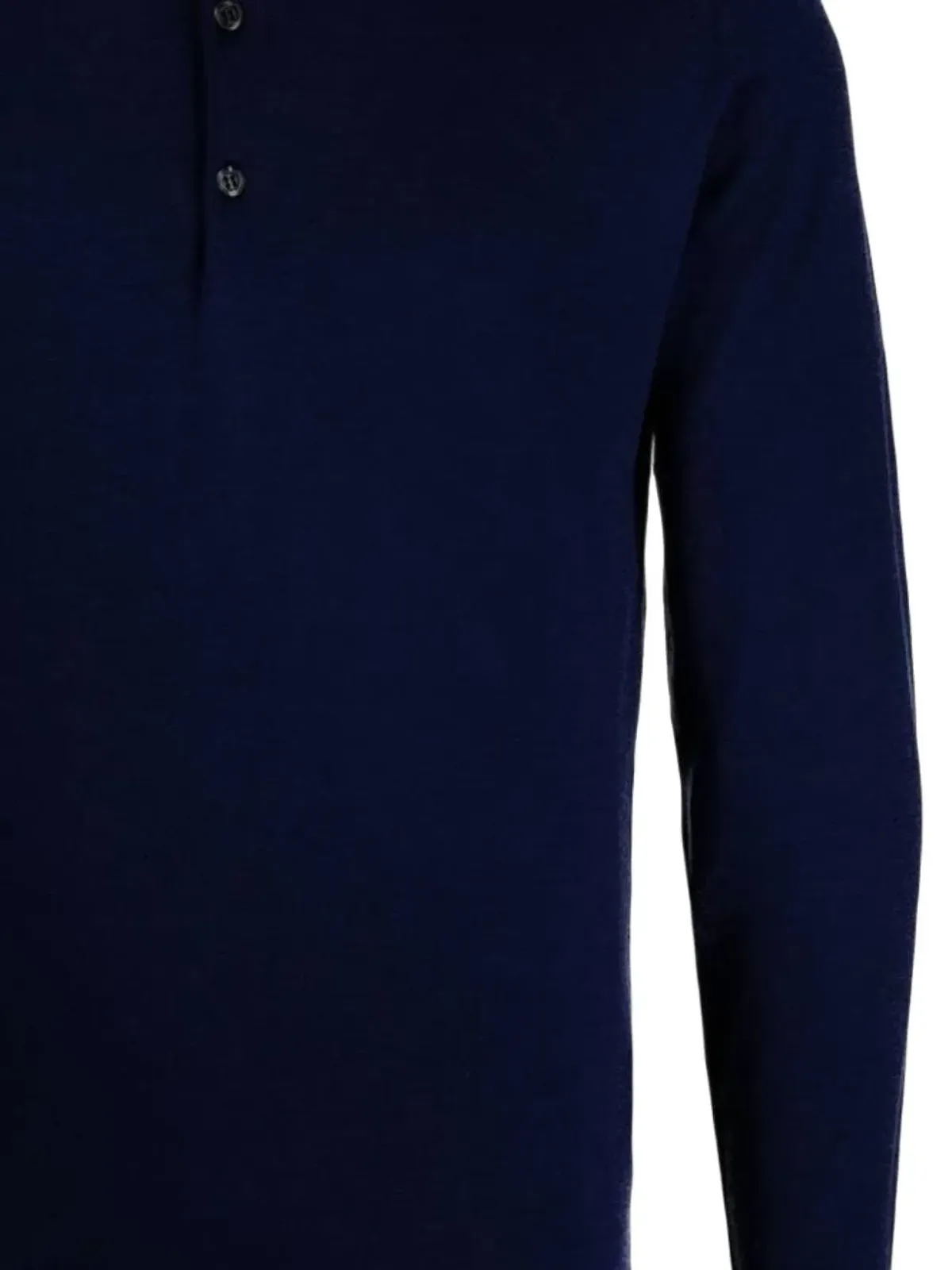 John Smedley メリノウール ポロシャツ ブルー - 画像2