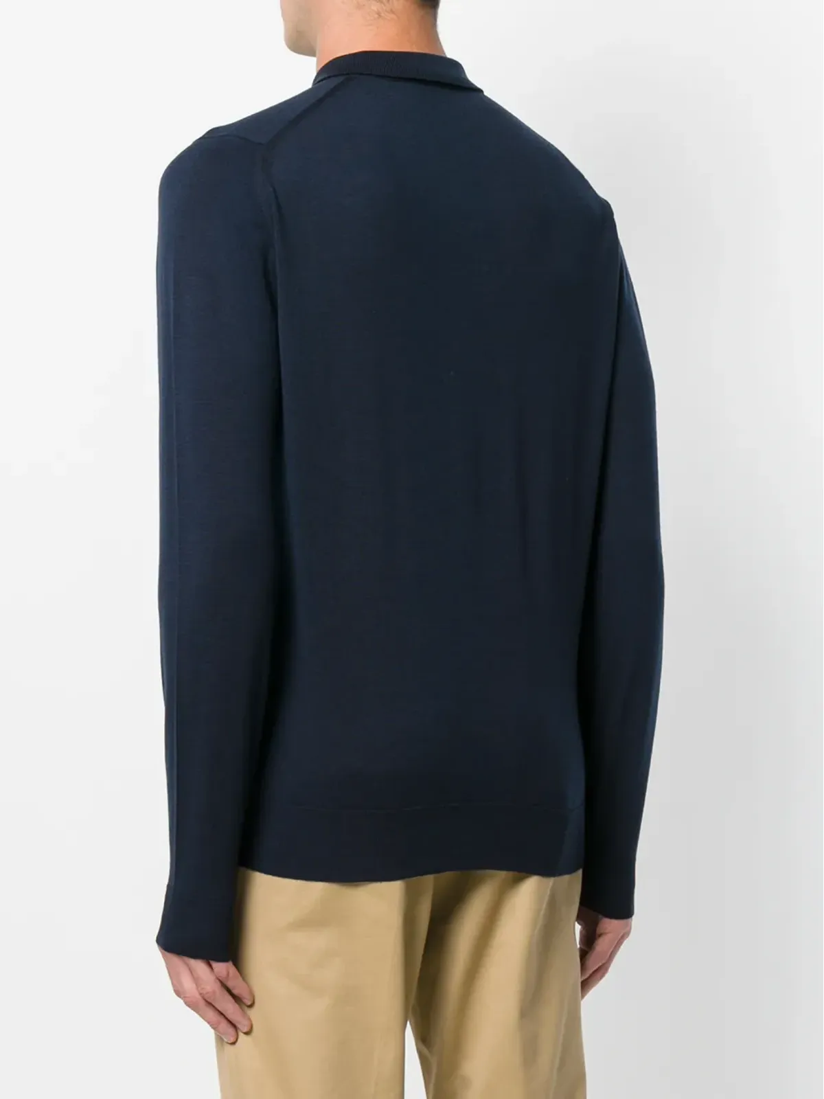 John Smedley メリノウール ポロシャツ ブルー - 画像4
