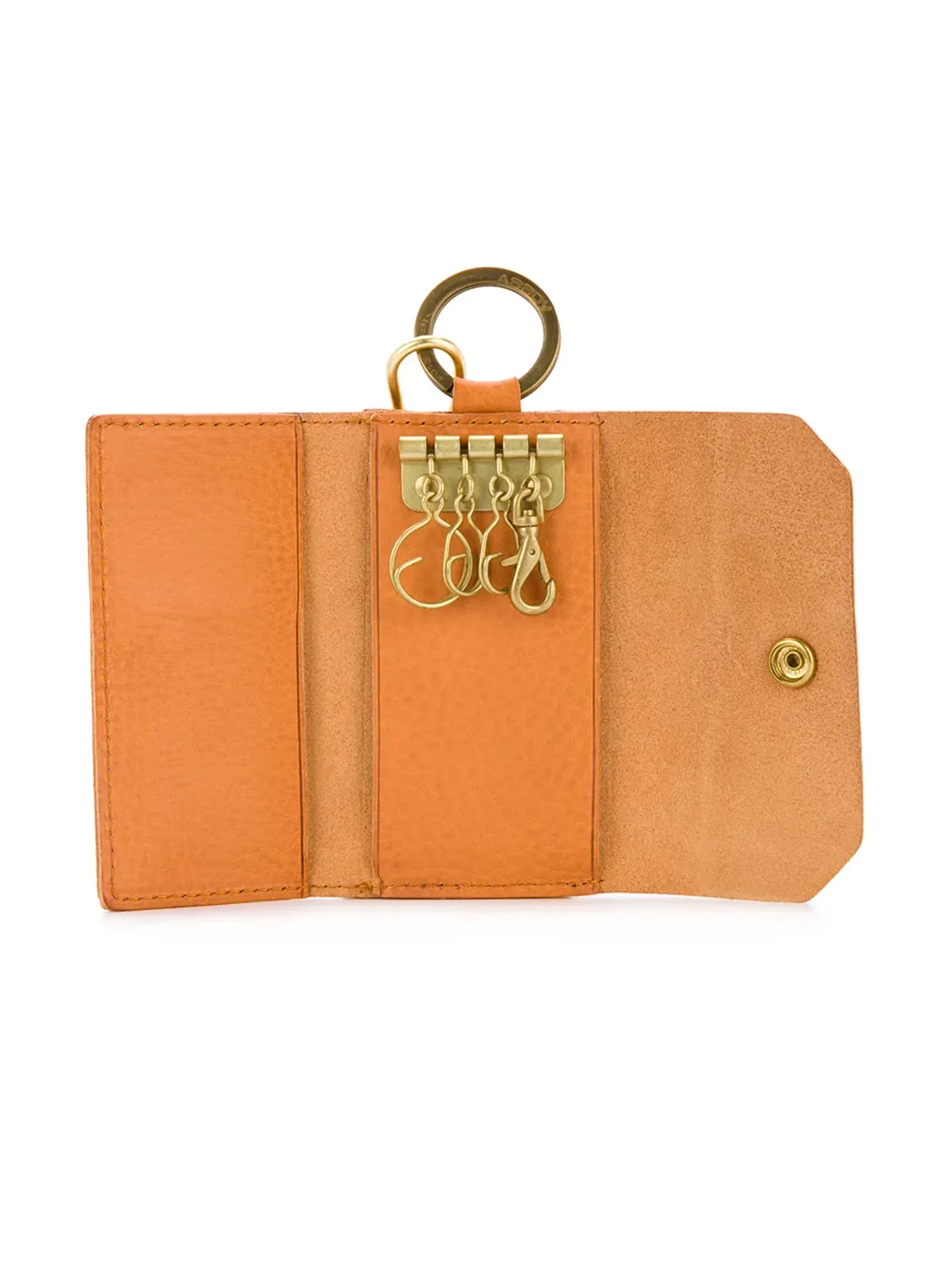 As2ov grained-effect key case - Brown - 画像3