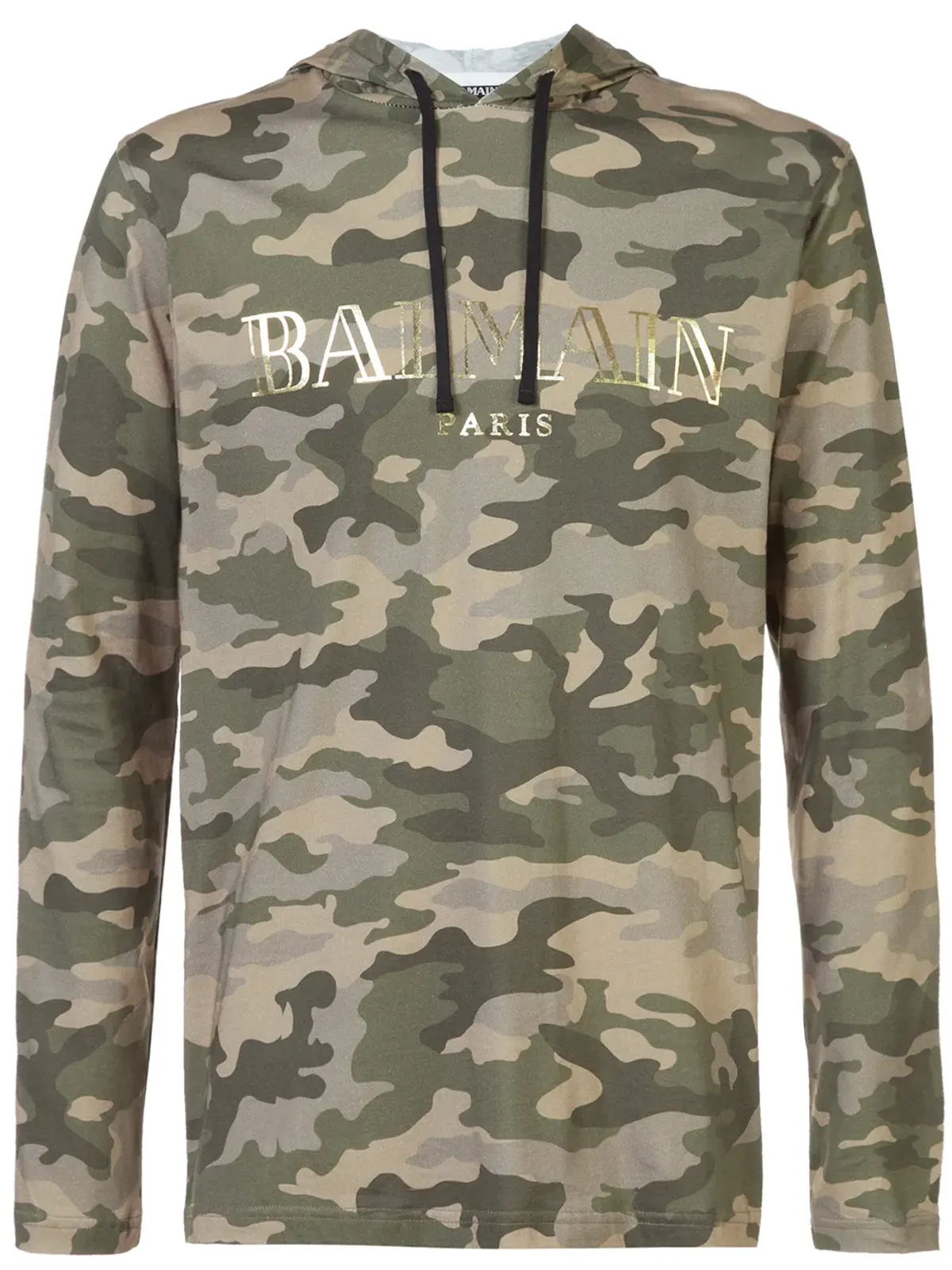 Balmain カモフラージュ ロゴ フーディー - 画像1