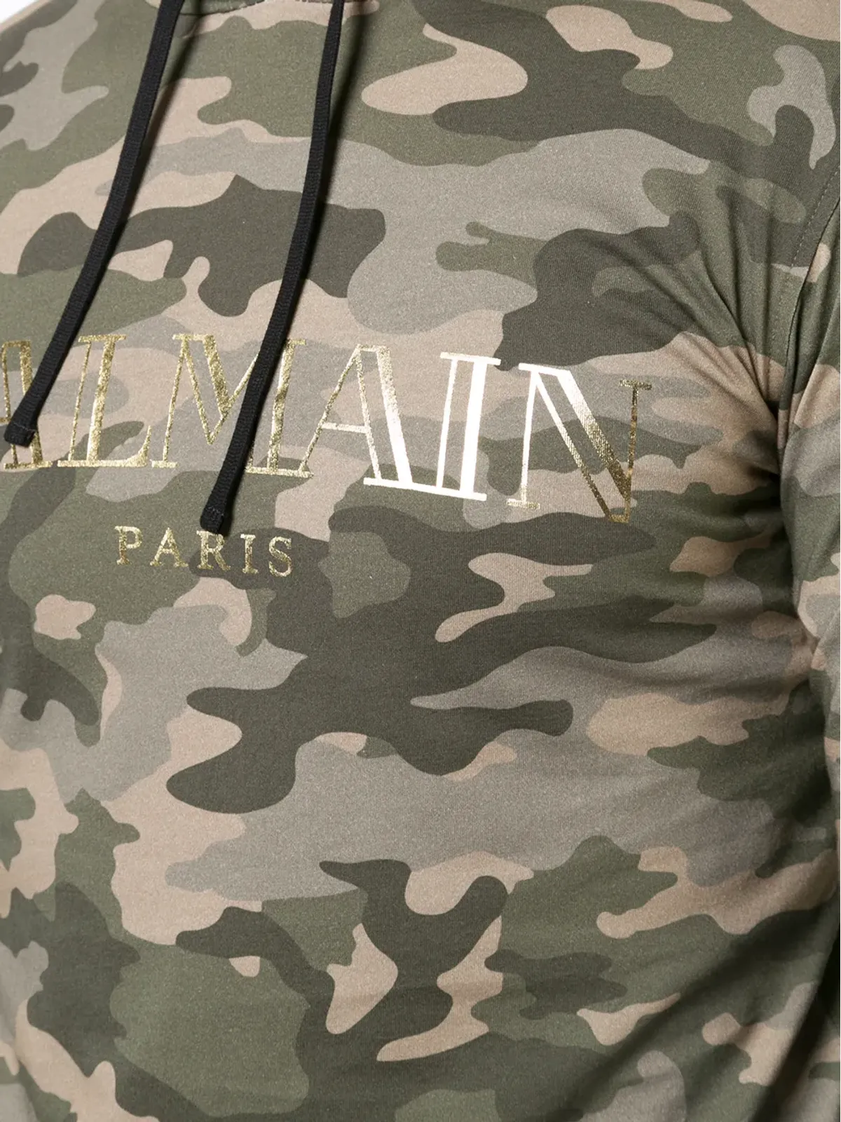 Balmain カモフラージュ ロゴ フーディー - 画像5