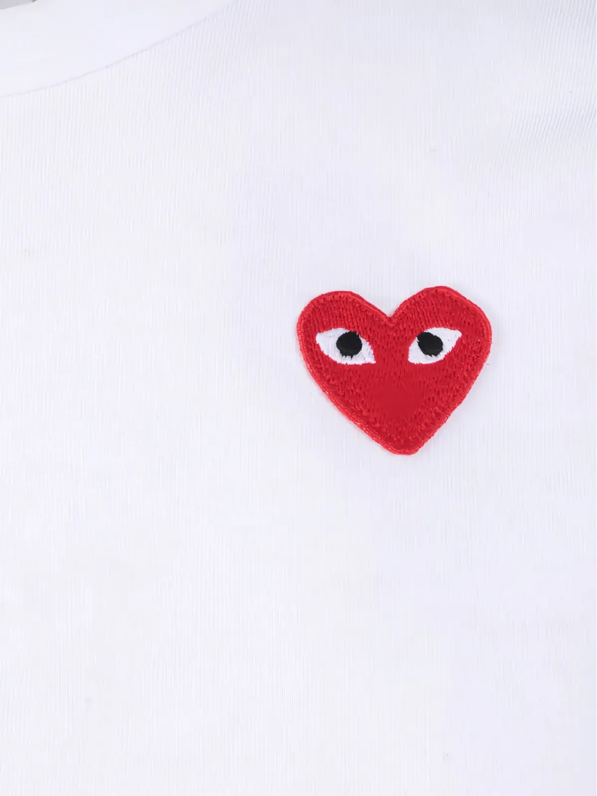 Comme Des Garçons Play ロゴプリント コットン Tシャツ ホワイト - 画像5