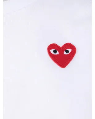 Comme Des Garçons Play ロゴプリント コットン Tシャツ ホワイト - サムネイル5