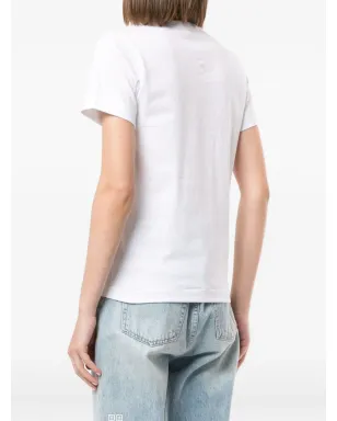 Comme Des Garçons Play ロゴプリント コットン Tシャツ ホワイト - サムネイル3