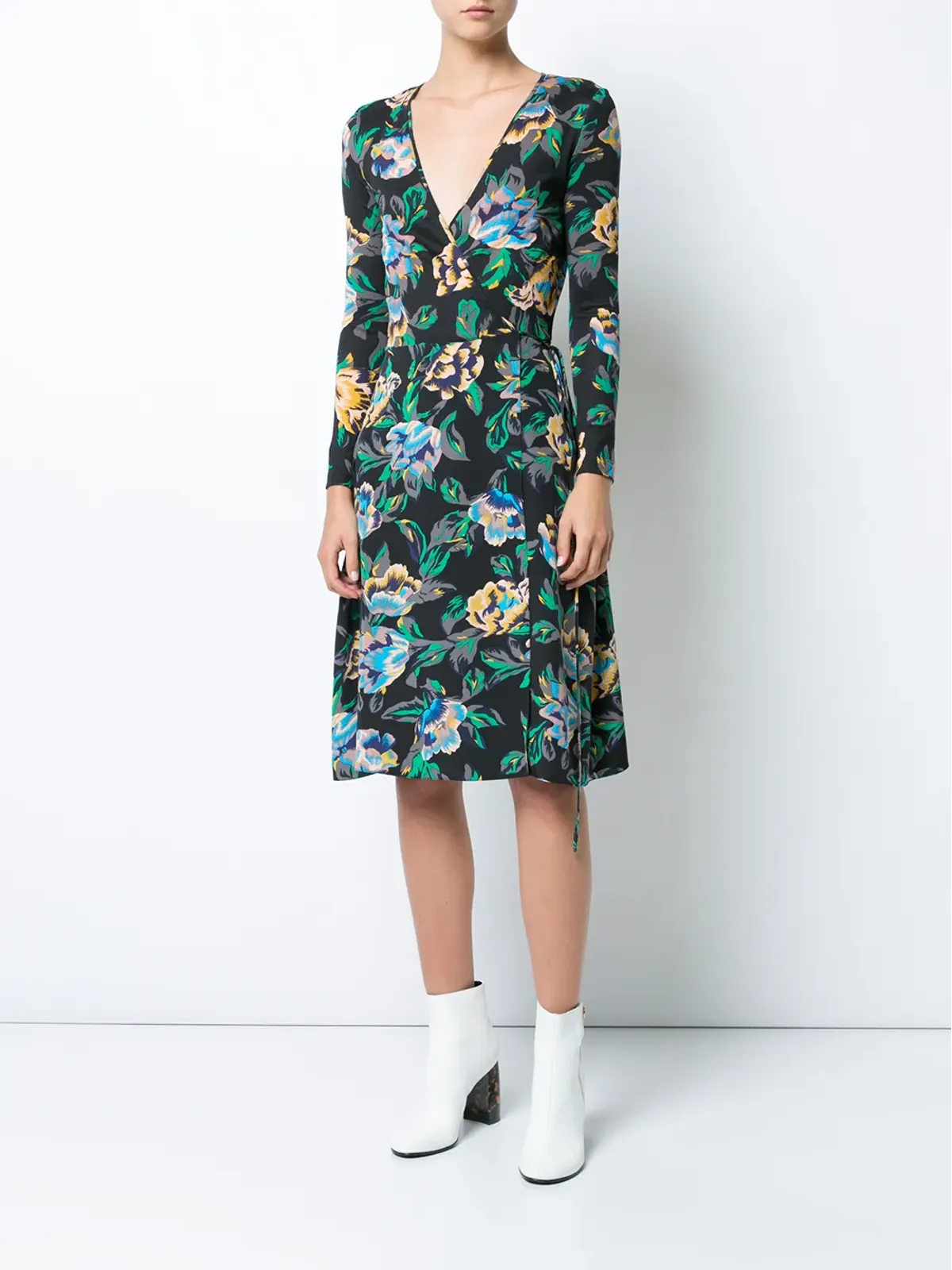 DVF Diane von Furstenberg 花柄ラップドレス - 画像2