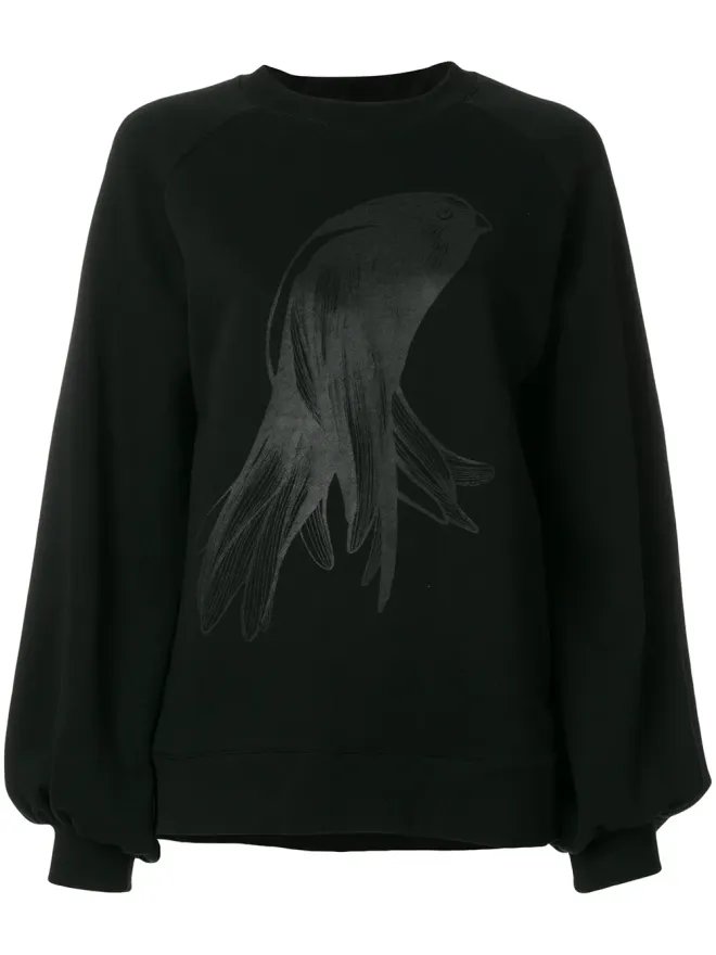 Ioana Ciolacu Ioana Ciolacu オーバーサイズ プリント スウェット ブラックの商品画像