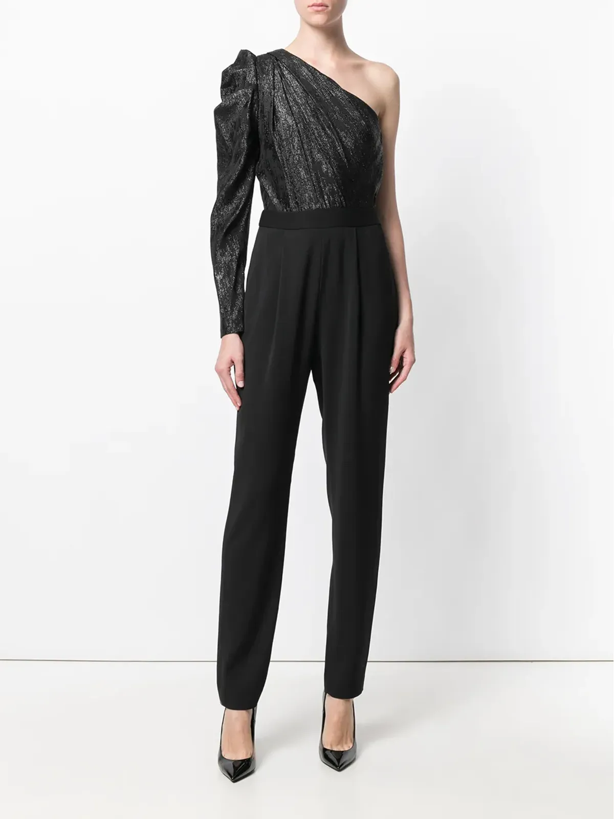 Michael Michael Kors アシンメトリック ジャンプスーツ ブラック - 画像2
