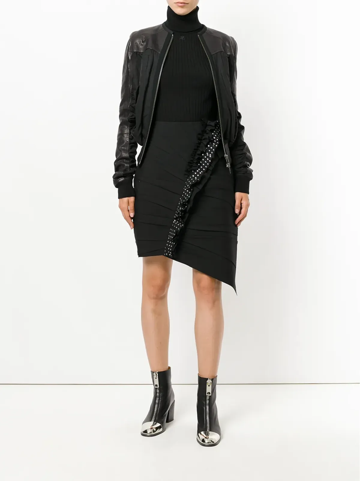 Saint Laurent アシンメトリカル ミニスカート - 画像2