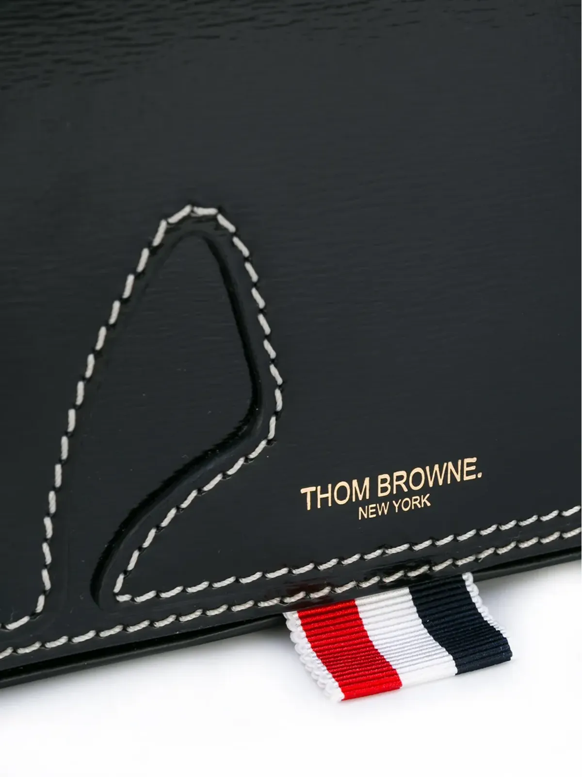 Thom Browne キャットアイコン カーフスキンクラッチバッグ - 画像4