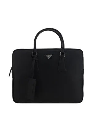 Prada トライアングルロゴ レザー ブリーフケース - サムネイル1