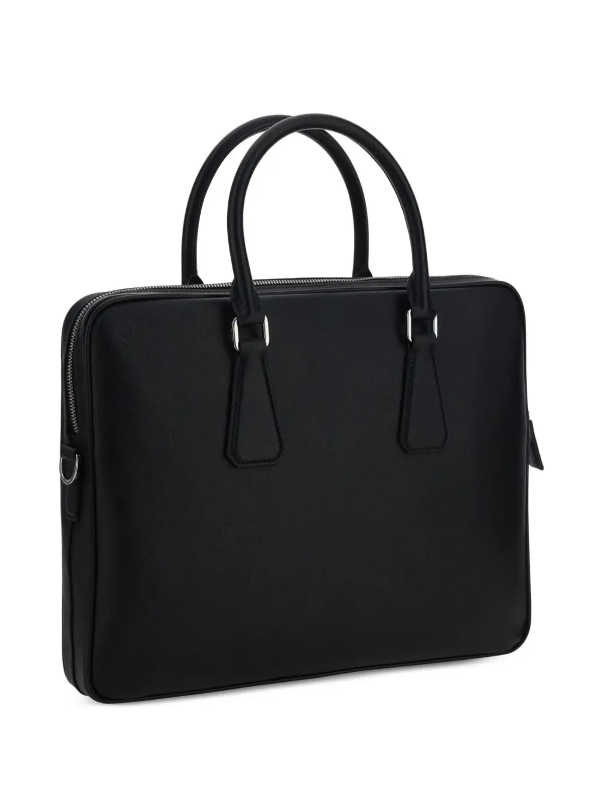 Prada トライアングルロゴ レザー ブリーフケース - 画像2