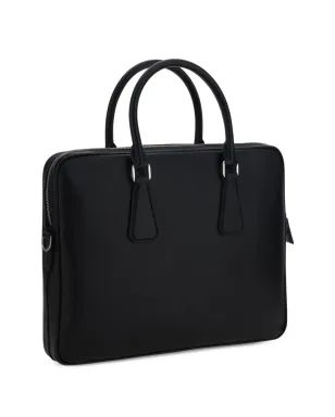 Prada トライアングルロゴ レザー ブリーフケース - サムネイル2