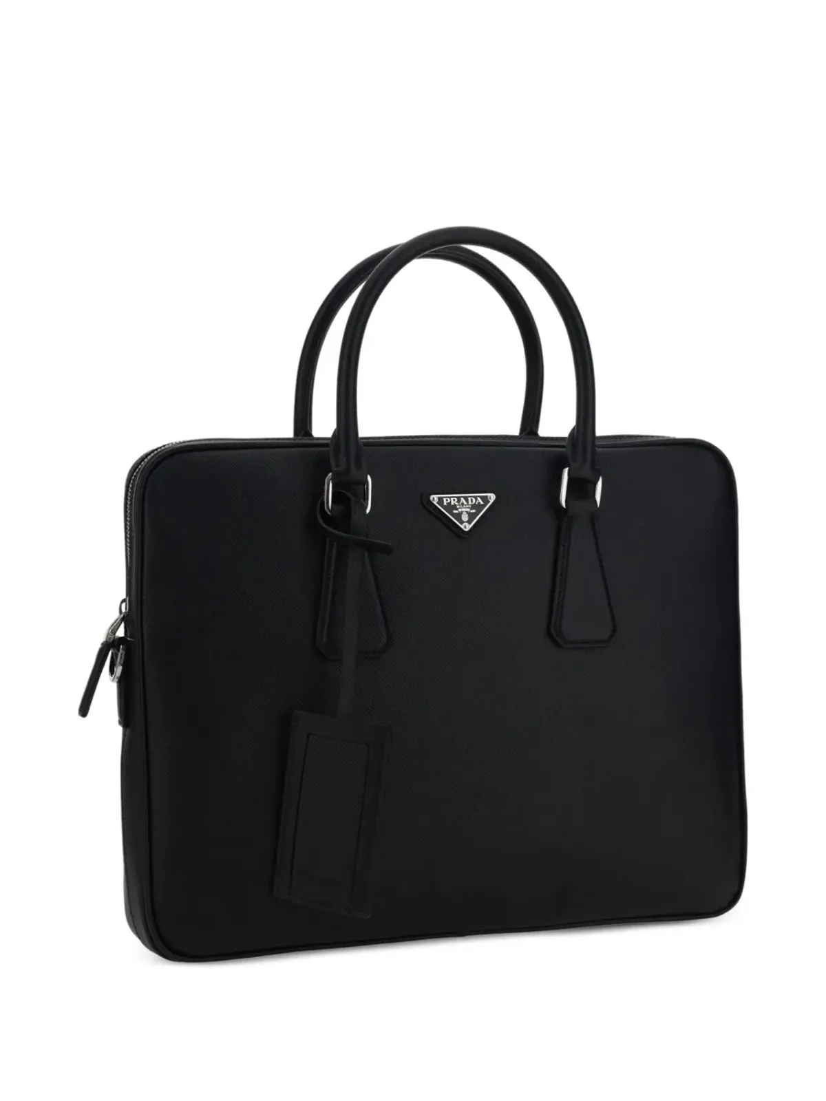 Prada トライアングルロゴ レザー ブリーフケース - 画像3