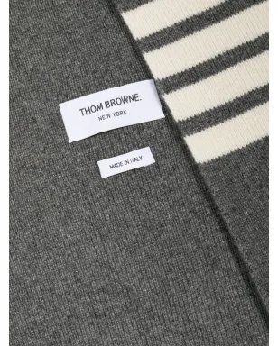 Thom Browne 4-Bar Stripe カシミヤスカーフ - グレー - サムネイル3