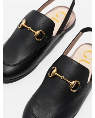 Gucci Kids スリングバック・スリッパ ブラック - サムネイル5