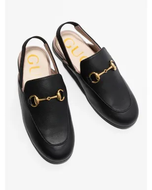 Gucci Kids スリングバック・スリッパ ブラック - サムネイル4
