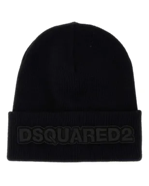 DSQUARED2 ロゴアップリケ ウール ビーニー - サムネイル1