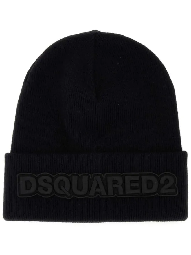 Dsquared2 DSQUARED2 ロゴアップリケ ウール ビーニーの商品画像
