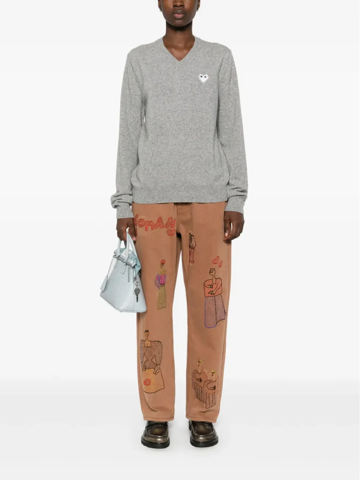 Comme Des Garçons Play Vネック プルオーバー（ホワイトハート付き） - 画像3