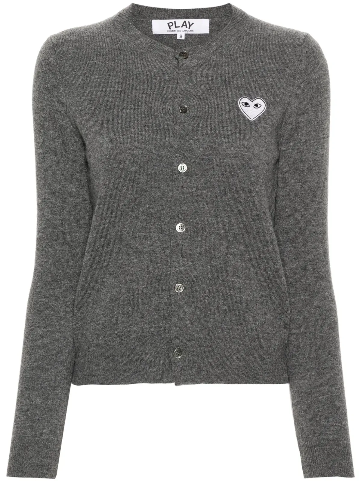 Comme Des Garçons Play ハート刺繍入りカーディガン - 画像1