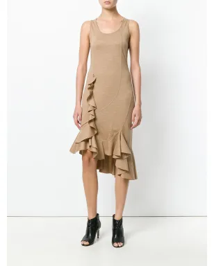 Givenchy knitted frill-hem midi dress - Brown - サムネイル2