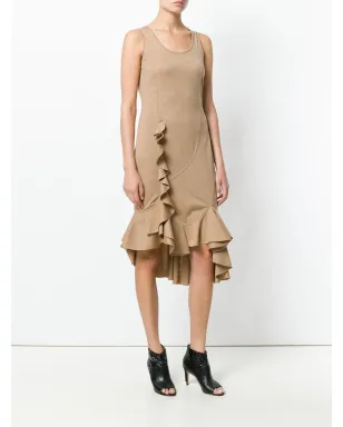 Givenchy knitted frill-hem midi dress - Brown - サムネイル3