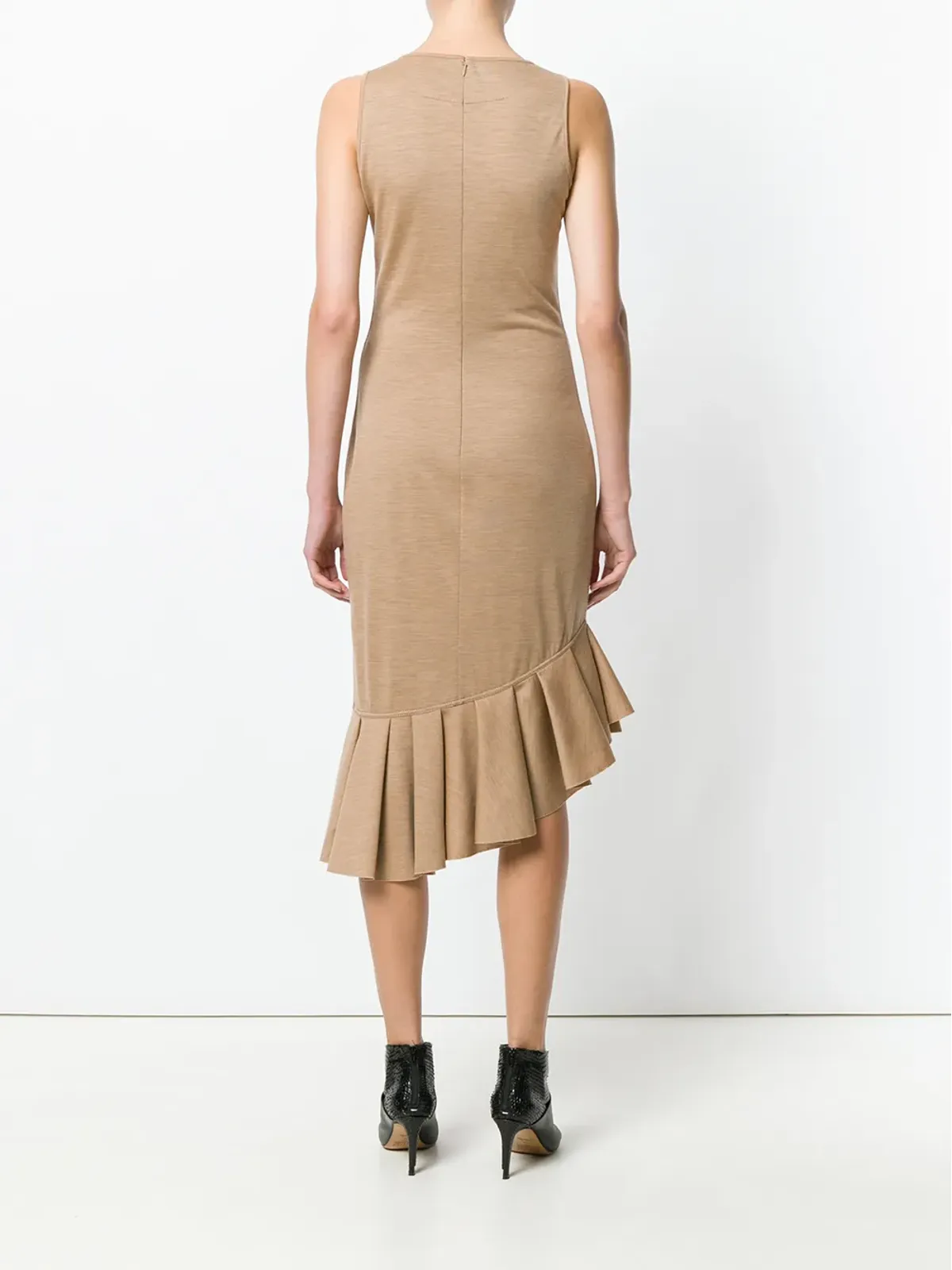 Givenchy knitted frill-hem midi dress - Brown - 画像4