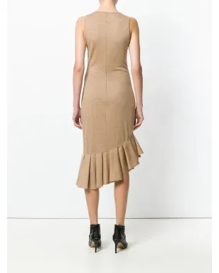 Givenchy knitted frill-hem midi dress - Brown - サムネイル4