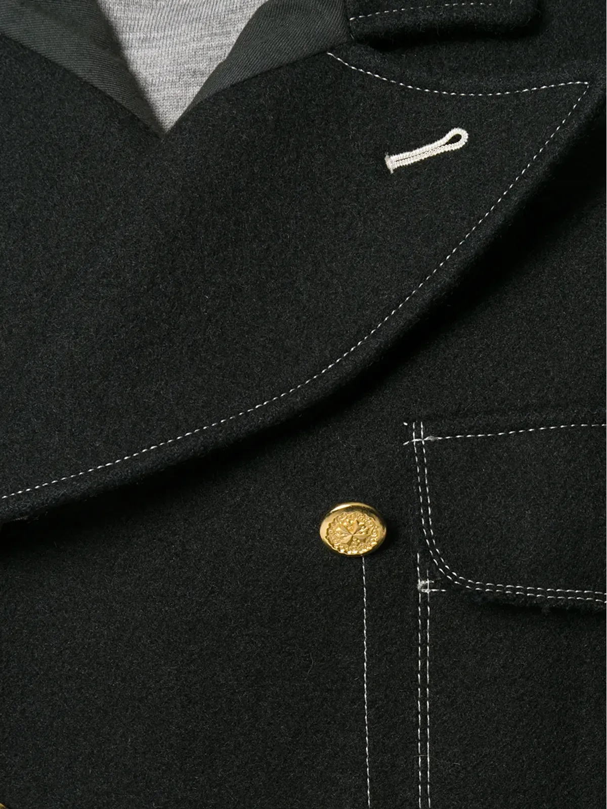 Jean Paul Gaultier Pre-Owned 尖ったラペルのダブルブレストジャケット - ブラック - 画像5