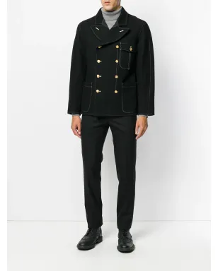 Jean Paul Gaultier Pre-Owned 尖ったラペルのダブルブレストジャケット - ブラック - サムネイル2