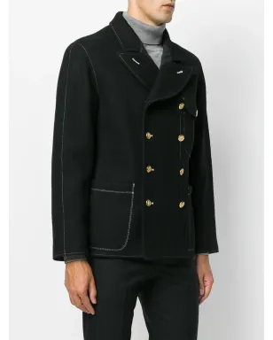 Jean Paul Gaultier Pre-Owned 尖ったラペルのダブルブレストジャケット - ブラック - サムネイル3