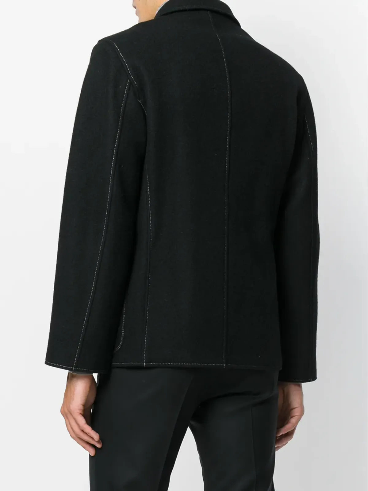 Jean Paul Gaultier Pre-Owned 尖ったラペルのダブルブレストジャケット - ブラック - 画像4