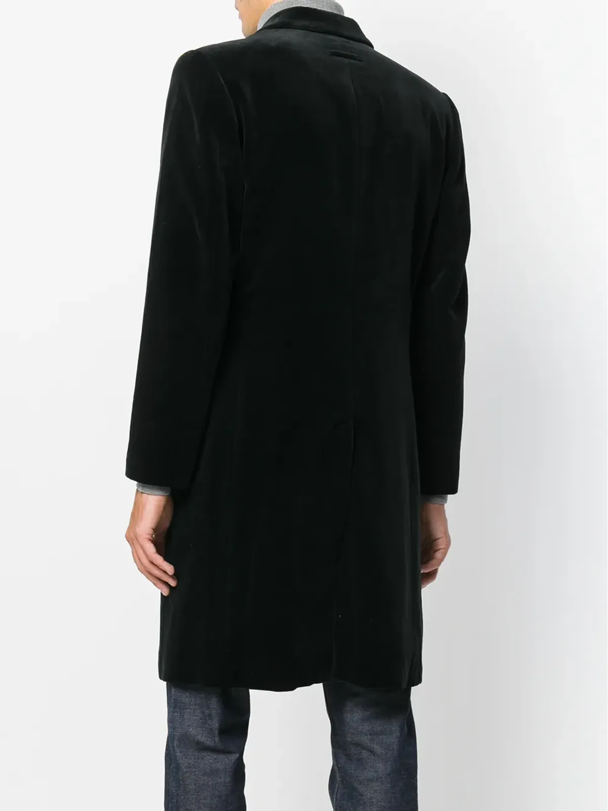 Jean Paul Gaultier Pre-Owned ベルベット ミディコート ブラック - 画像4
