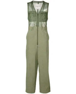 Comme Des Garçons Pre-Owned グリーンのジップ付きジャンプスーツ - サムネイル1