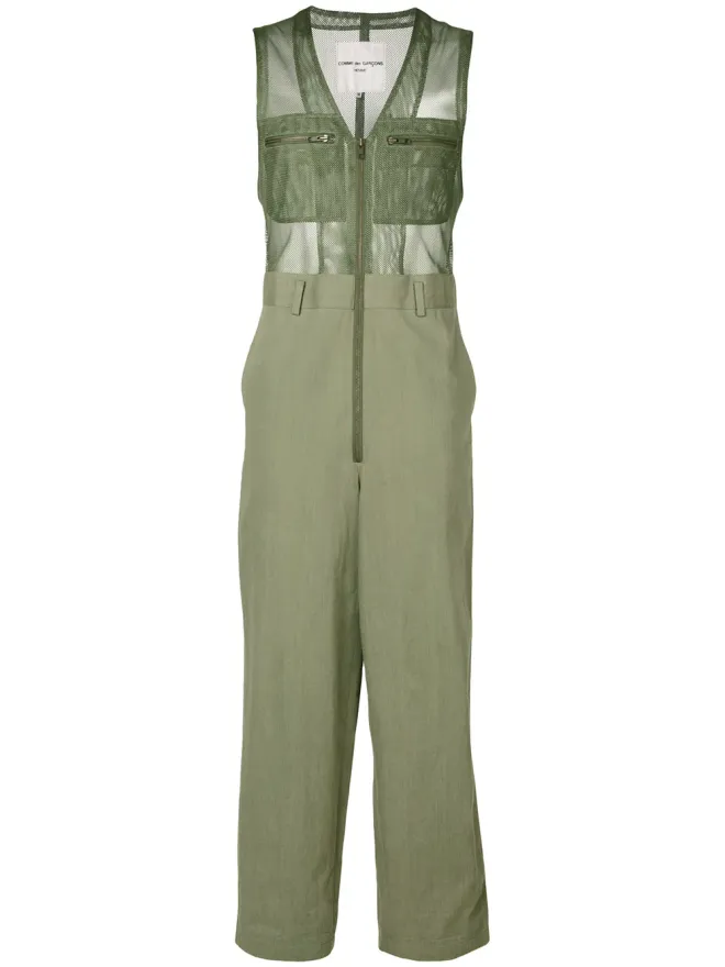 Comme Des Garçons Pre-Owned Comme Des Garçons Pre-Owned グリーンのジップ付きジャンプスーツの商品画像